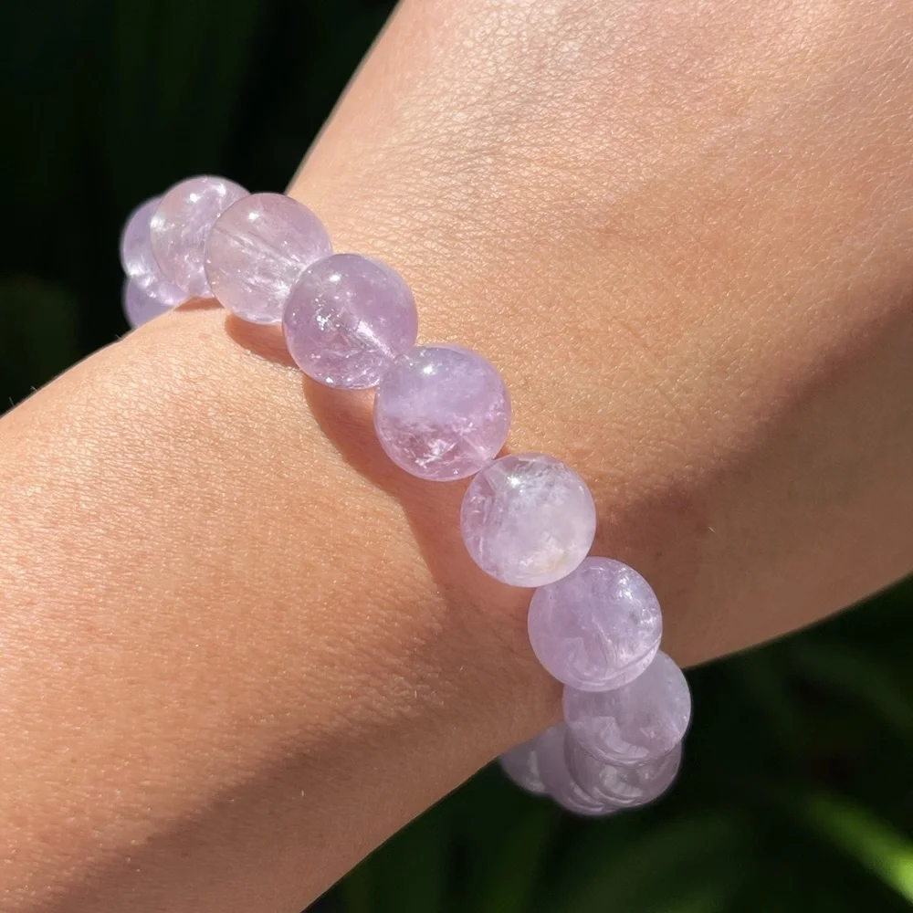 11mm stretchable lavender amethyst bracelet‎ 0249